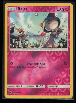 Ralts 91/147 Pokemon Burning Shadows Common Near Mint Reverse Holo - Image 1