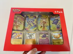 POKEMON TCG SCARLET & VIOLET 151 4 PACK MINI TINS FACTORY SEALED SAMS CLUB BOX - Image 1