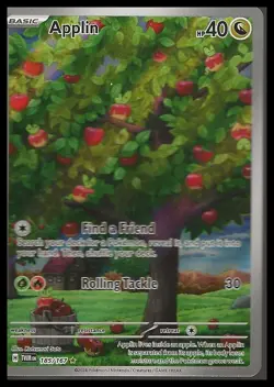 Pokemon TCG Applin Holo 185/167 SV06: Twilight Masquerade NM/M - Image 1
