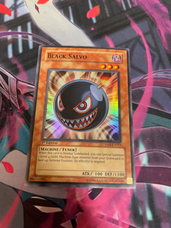 YUGIOH - BLACK SALVO - SUPER RARE - 1ST ED - NM - CRMS - Image 1