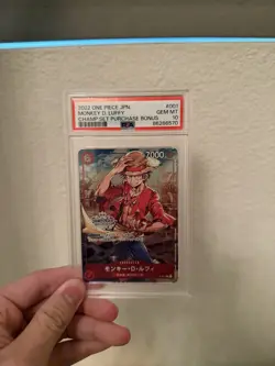 Monkey D. Luffy One Piece 2022 Championship Set Promo Japanese #001 PSA 10 - Image 1