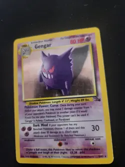 Pokemon TCG Gengar Holo Rare Fossil 5/62 English LP - Image 2