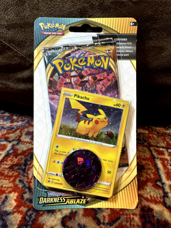 2020 Pokemon TCG Darkness Ablaze Pikachu Swirl 🍥 SWSH039 Blister Booster Pack - Image 1