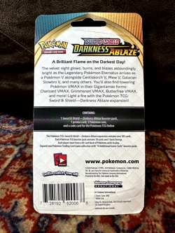 2020 Pokemon TCG Darkness Ablaze Pikachu Swirl 🍥 SWSH039 Blister Booster Pack - Image 2