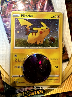 2020 Pokemon TCG Darkness Ablaze Pikachu Swirl 🍥 SWSH039 Blister Booster Pack - Image 4