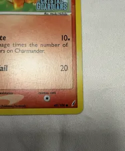 Pokemon Charmander 48/100 EX Crystal Guardians Reverse Holo LP - Image 4