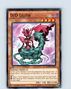 Yu-Gi-Oh TCG D/D Lilth SDPD-EN008 1st Edition Regular Common Card NM - Image 1