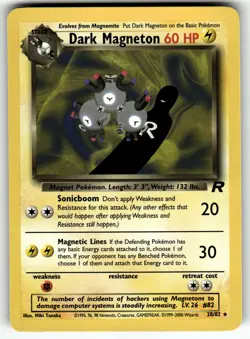 Dark Magneton (28) 28/82 Team Rocket NM Pokemon Card TCG - Image 1
