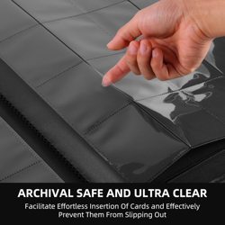 Card Binder 1000 Pockets, Premium PU Cover 16 Pocket Trading Card Binder, Ringle - Image 4