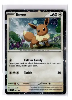 Eevee - SVP043 Scarlet & Violet Black Star Promo Card Holo - NM - POKEMON TCG - Image 1