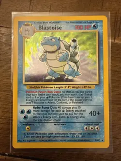 Pokemon TCG Base Set Blastoise Holo Card 2/102 Pokemon - Image 2