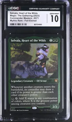 SELVALA, HEART OF THE WILDS Commander Masters Etched Foil Mythic CGC 10 MTG - Image 1