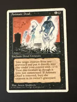 Animate Dead X1 4th Edition Played Condition See Front/back Pics - Image 1