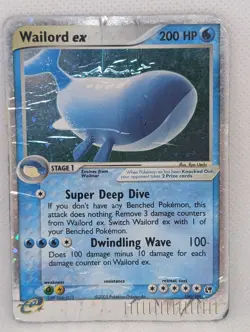 Wailord ex 100/100 Sandstorm Holo Ultra Rare Pokemon TCG Nintendo e-reader - Image 1