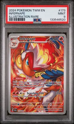 Infernape 173/167 Illustration Rare Twm En-twilight Masquerade Pokemon PSA 9 - Image 1