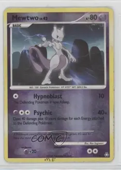 Mewtwo Reverse Foil Pokemon Diamond & Pearl Legends Awakened #11 2008 - Image 1