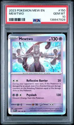 PSA 10 Mewtwo Holo 150 - Pokemon Scarlet & Violet: 151 ENGLISH - Image 1