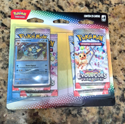 Pokemon TCG Prismatic Evolutions 4 pack blister Vaporeon promo - Portuguese - Image 1
