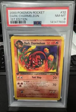 Pokemon 1st Edition Team Rocket Charmander and Dark Charmelon Sequential PSA 8 - Image 4