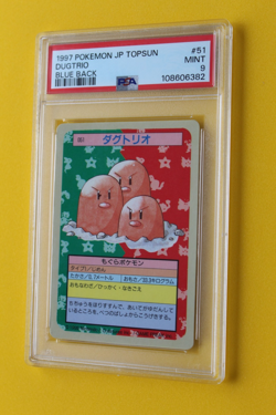 1997 POKEMON JAPANESE TOPSUN DUGTRIO #51 BLUE BACK PSA 9 - Image 1