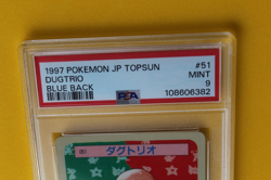 1997 POKEMON JAPANESE TOPSUN DUGTRIO #51 BLUE BACK PSA 9 - Image 2