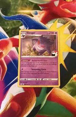 Pokemon TCG Gengar Non-Holo 066/196 Play! Prize Pack Stamped Lost Origin MP+ - Image 1
