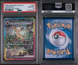 2025 POKEMON KOREAN SV8A-TERASTAL FEST EX SPECIAL ART RARE #200 LEAFEON EX PSA10 - Image 3