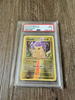 Pikachu 2016 Pokemon XY Evolutions Reverse Holo Foil 35/108 (PSA 9) MINT! - Image 1
