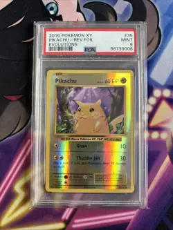 PSA 9 Pokemon Pikachu XY Evolutions Reverse Holo 35/108 - Image 1