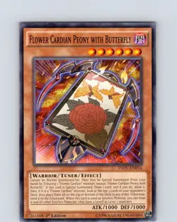 Yu-Gi-Oh TCG Flower Cardian Peony With Butterfly INOV-EN014 1st Ed Common NM - Image 1