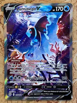 Pokemon Card TCG - Lumineon V 156/172 Alternate Full Art Brilliant Stars NM - Image 2