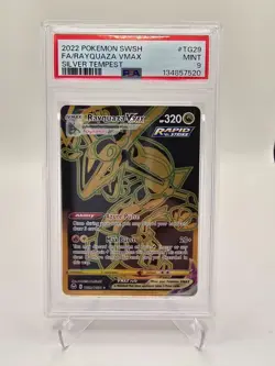 2022 Pokemon SWSH Silver Tempest TG29 Rayquaza Vmax FA PSA 9 MINT - Image 1