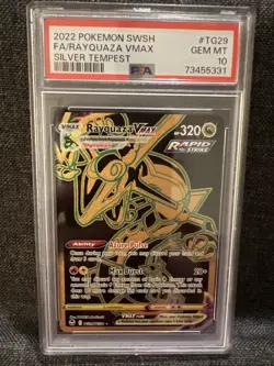 2022 Pokemon SWSH FA/Rayquaza VMAX Silver Tempest TG29 PSA 10 Gem Mint - Image 1