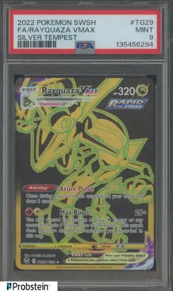 2022 Pokemon SWSH Silver Tempest TG29 Rayquaza Vmax FA PSA 9 MINT - Image 1
