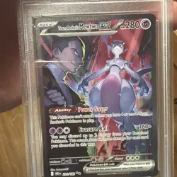 Pokemon 2025 Team Rocket's Mewtwo ex 231/182 SIR Destined Rivals GEM MINT PSA 10 - Image 4