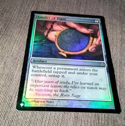 Amulet of Vigor Foil Magic Card Worldwake Artifact LP Condition MTG # 121/145 - Image 2