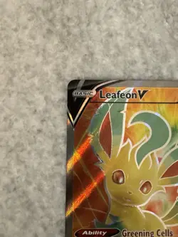 Pokemon TCG Leafeon V Full Art Holo 166/203 SWSH07 Evolving Skies Ultra Rare NM - Image 5