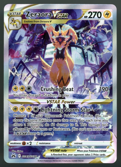 Pokemon TCG Zeraora VSTAR GG43/GG70 Crown Zenith Galarian Gallery Full Art Holo - Image 1