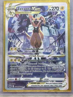 Zeraora VSTAR GG43/GG70 Crown Zenith: Galarian Gallery Holo Pokemon TCG - Image 1