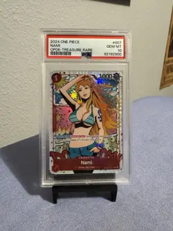 Bandai 2024 One Piece Nami OP06 Treasure Rare Foil PSA 10 #007 Card - Image 1