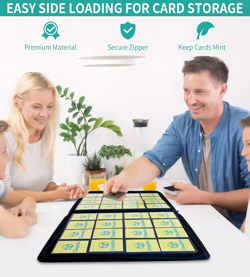 DEQADIC 16 Pocket Card Binder, 1000+ Trading Card Album Folder, Side Loading Rin - Image 5