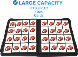 16 Pocket Card Binder, 1000+ Premium Zip Trading Card Binder, Double Sided Pocke - Image 4