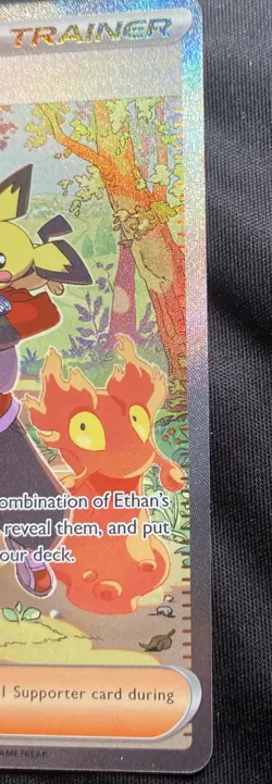 Pokemon TCG Destined Rivals Ethan's Adventure Full Art Trainer Card 236/182 Sir - Image 5