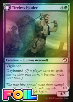 x1 Tireless Hauler // Dire-Strain Brawler MID MTG 203/277 FOIL COMMON M/NM 1x - Image 1