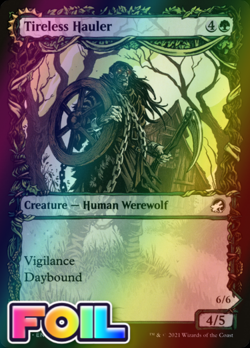 x1 Tireless Hauler // Dire-Strain Brawler MID MTG 305 FOIL COMMON SHOWCASE 1x - Image 1
