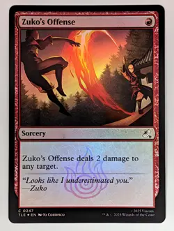 (Foil) Zuko's Offense () (247) Avatar: The Last Airbender: Eternal-Legal Mtg NM - Image 1