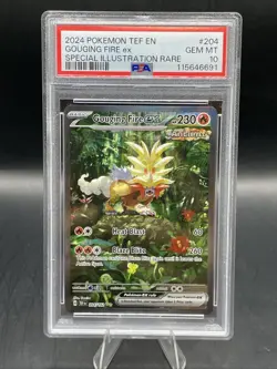 Pokemon Gouging Fire ex 204/162 SV05: Temporal Forces Holo PSA 10 - Image 1