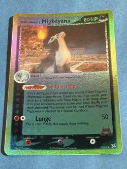 Mightyena #37/95 - Pokemon TCG - EX Team Magma vs. Team Aqua - Rev Holo - NM NP - Image 1