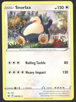 Snorlax 140/202 Pokemon Sword & Shield COSMOS Promo Near Mint NM - Image 1
