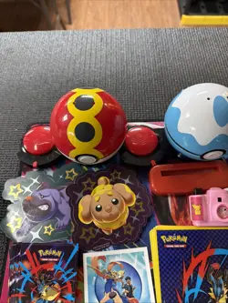 Big Mixed Lot Of Pokemon Trading Cards Accessories, Stickers, Binders, Toys More - Image 2